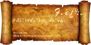 Fölföldi Éva névjegykártya