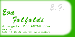 eva folfoldi business card